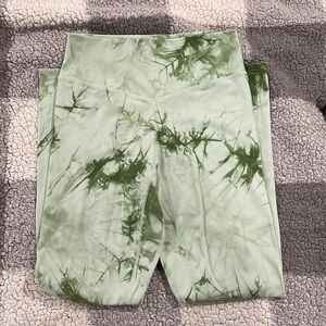 Green tie-dye Balance Athletica leggings
